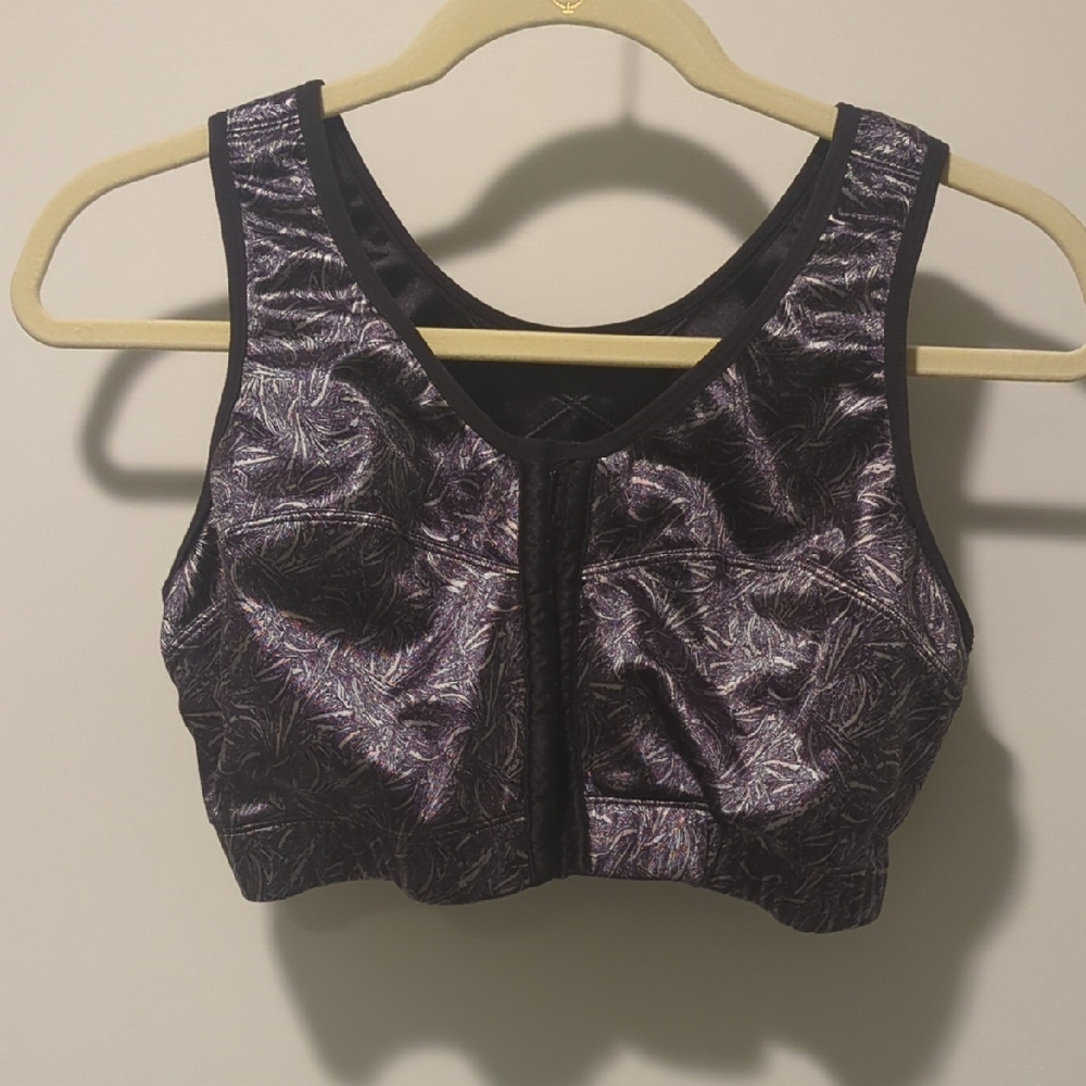 Enell Size 3 Black & Gray Sports Bra